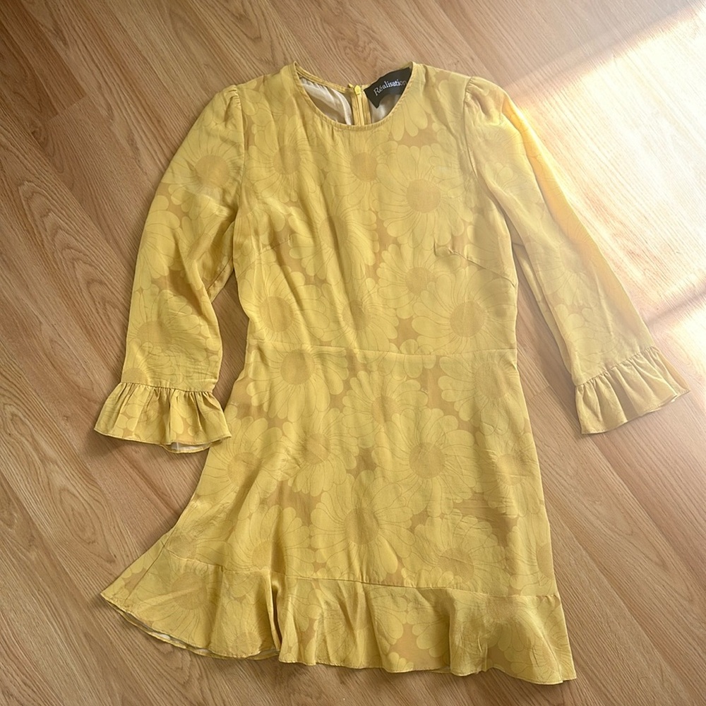 Realisation Par Mary Jane dress M, excellent condition, yellow sunflower
